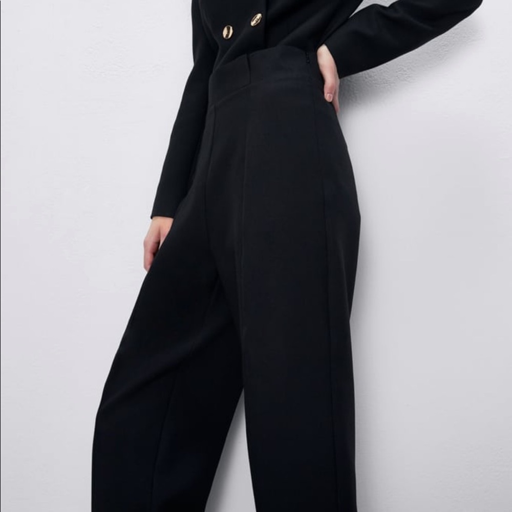 Zara High-Waisted Black Pants